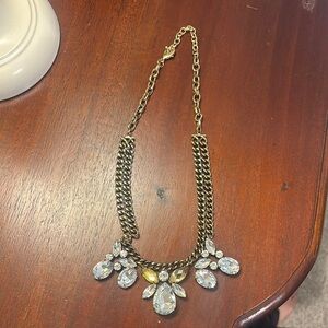 Elegant Gold Necklace with Crystal Accents